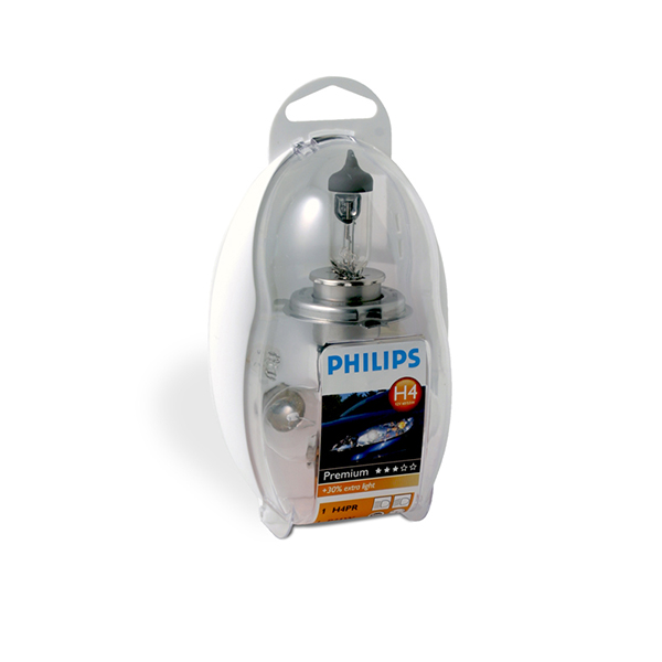 Philips H4 Spare Bulbs Kit Headlamp, Rear Indicator & Fuse