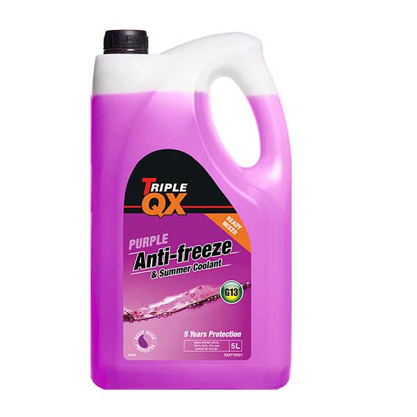 TRIPLE QX Purple Ready Mixed Antifreeze/Coolant (G13) 5Ltr