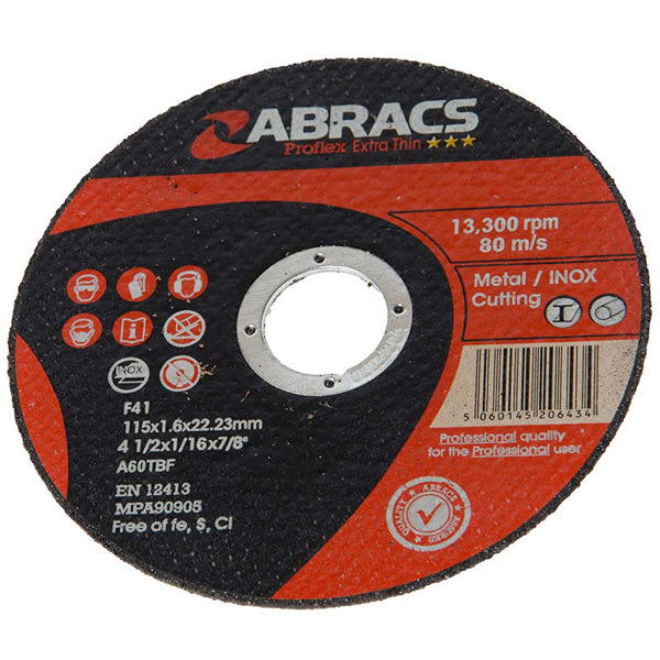 Proflex Thin Cutting Disc 115mm X 1.6Mm X 22mm Flat Inox