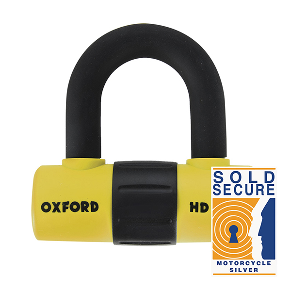 Oxford HD Max 14mm Motorcycle Disk Lock Yellow