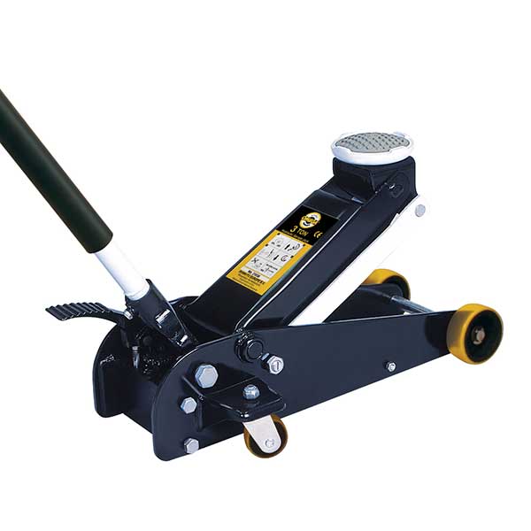 Omega 3 Ton Trolley Jack with Foot Pedal Euro Car Parts