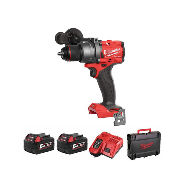 Milwaukee M18 FUEL Percussion Drill  (2 x 5amp batts, charger, HD Box) NEW