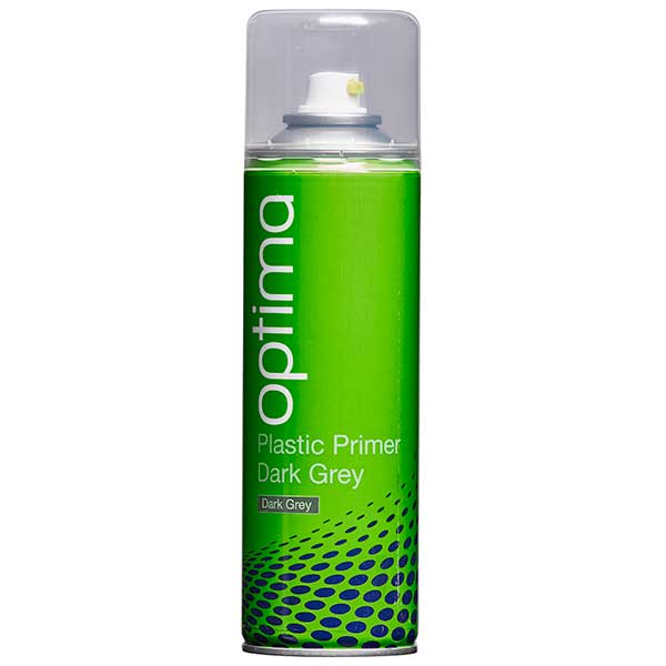 Optima Dark Grey Plastic Primer Aerosol (300ml) Euro Car Parts