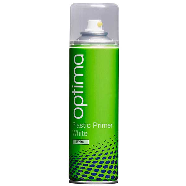 Optima White Plastic Primer Aerosol (300ml) Euro Car Parts