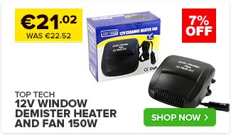 Top Tech 12v Window Demister Heater and Fan 150w