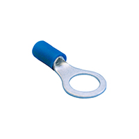 Pearl 1/4 Blue Ring Terminals