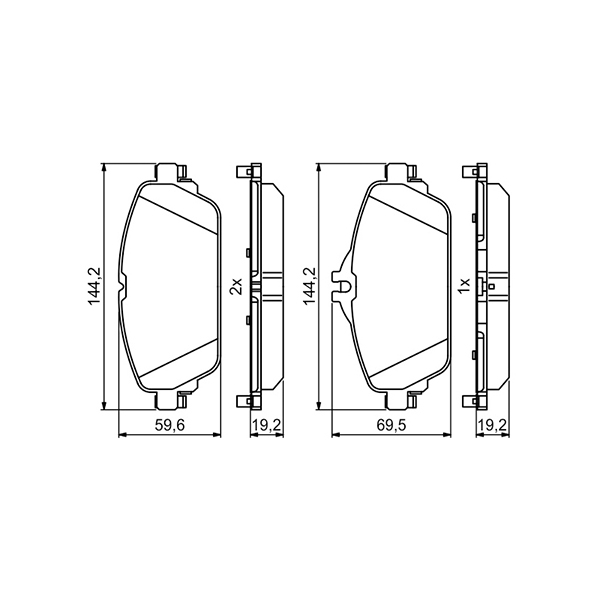 Bosch Front Brake Pads Mercedes C-Class (14-) *w/o Sports Pack* | Euro Car Parts