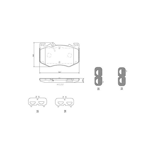 Brembo Front Brake Pad Mercedes A-Class Amg (W177) (19-) | Euro Car Parts