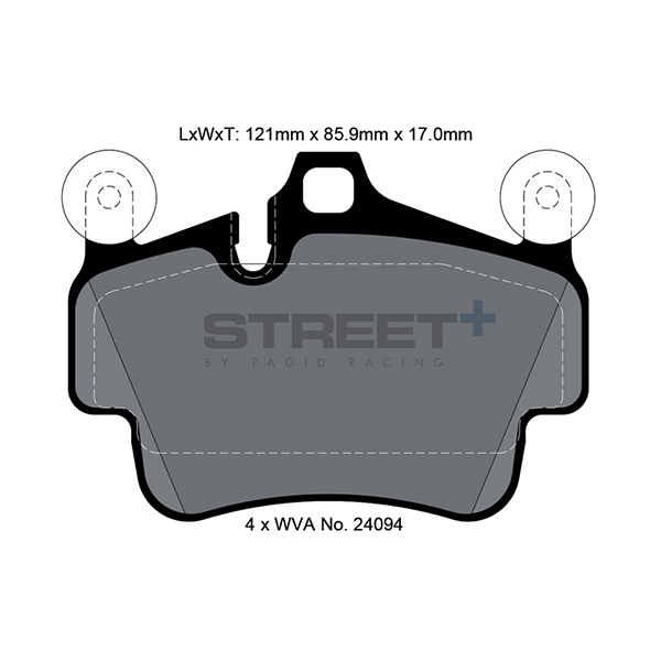 Pagid Street+ Street + Front Brake Pads Porsche 997 / 996 Turbo (01-) *w/o Cerami | Euro Car Parts