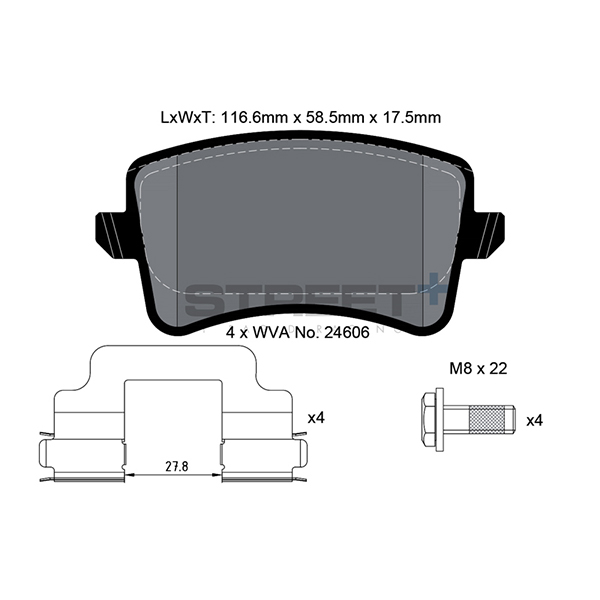 Pagid Street+ Brake Pad