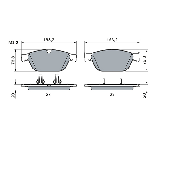 Bosch Front Brake Pads Audi A8 2009- (380mm Discs) | Euro Car Parts