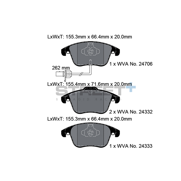 Pagid Street+ Brake Pad