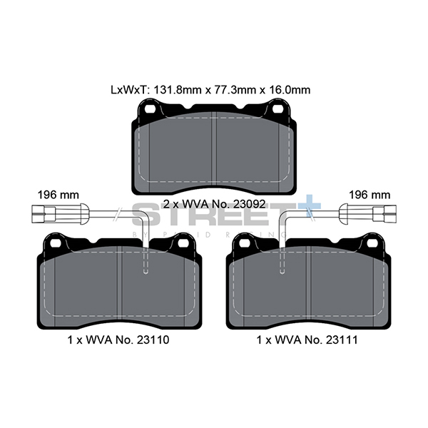 Pagid Street+ Brake Pad