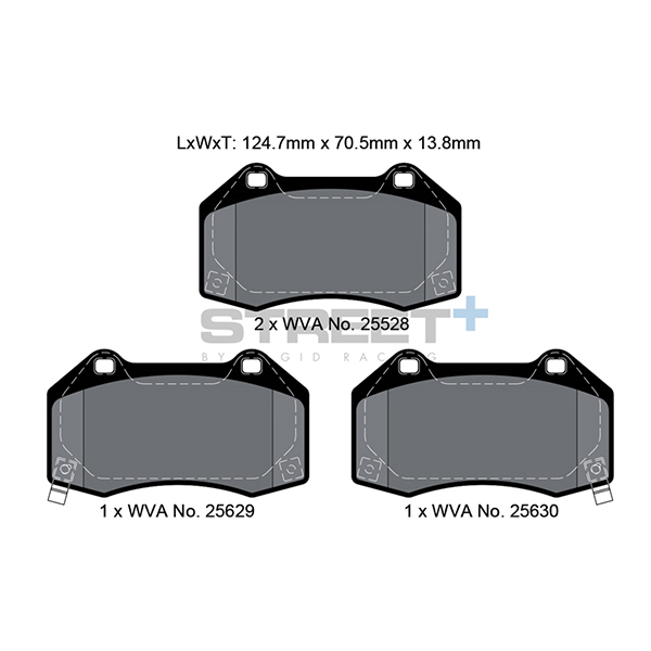 Pagid Street+ Street + Front Brake Pads Fiat 124 Spider (2016 - ) | Euro Car Parts