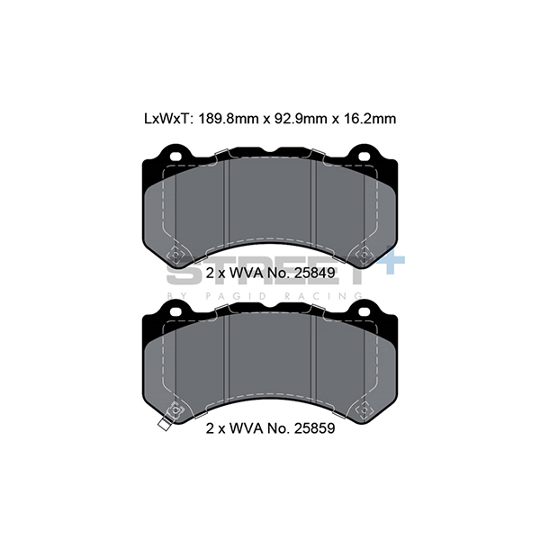 Pagid Street+ Street + Front Brake Pads Nissan Gtr - R35 (07-) Cherokee Srt / Br4 ( | Euro Car Parts