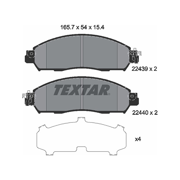 Textar Front Brake Pad Nissan Leaf/nv200 (10-) | Euro Car Parts