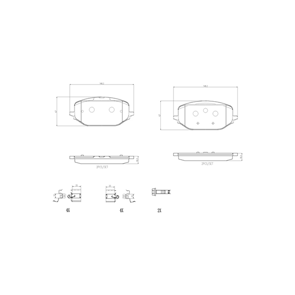 Brembo Front Brake Pads Peugeot 308 Citroen C5X Ds4 (21-) | Euro Car Parts