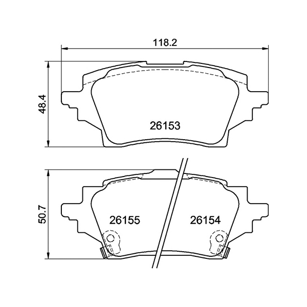 Pagid Rear Brake Pads Toyota Corolla - E21 (18-) **with Epb** | Euro Car Parts