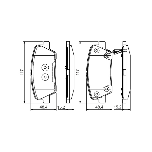 Bosch Rear Brake Pads Hyundai Santa Fe Kia Sorento 09- | Euro Car Parts