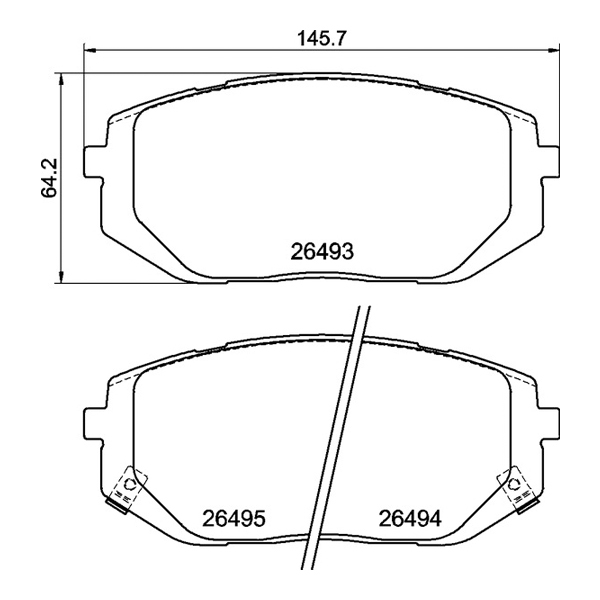 Pagid Front Brake Pads Hyundai Tucson (Nx4E) 20- | Euro Car Parts