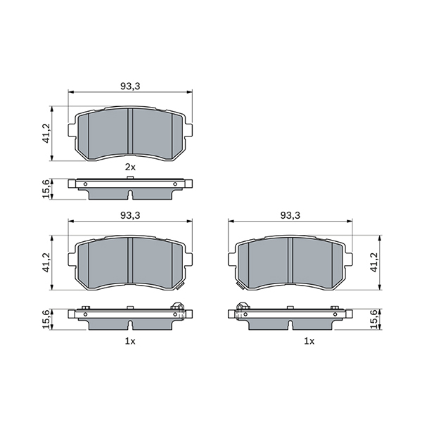 Bosch Rear Brake Pads Kia Picanto (11-) | Euro Car Parts