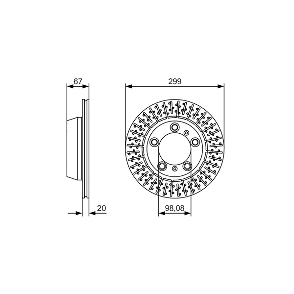 Bosch Rear Brake Disc - Porsche 987 Cayman 2.7 | Euro Car Parts