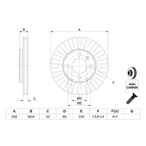 Bosch Brake Disc Euro Car Parts
