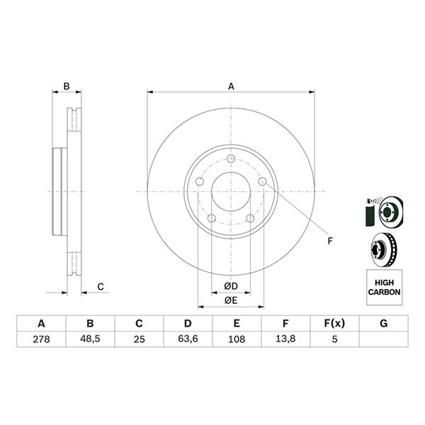 Bosch Brake Disc