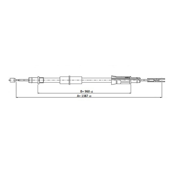 Pagid Left Hand r/rhr Handbrake Cable Porsche Cayman (04-12) *1387/960mm* | Euro Car Parts