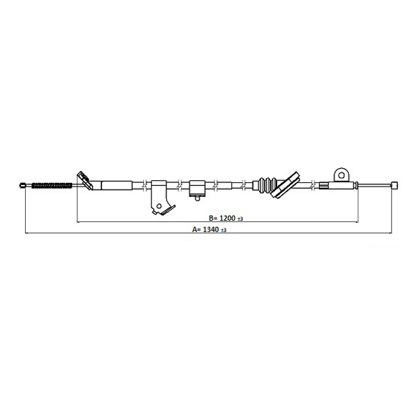 Pagid Right Handr Brake Cable Nissan Leaf (11-) *1340/1200mm* *ze0* | Euro Car Parts