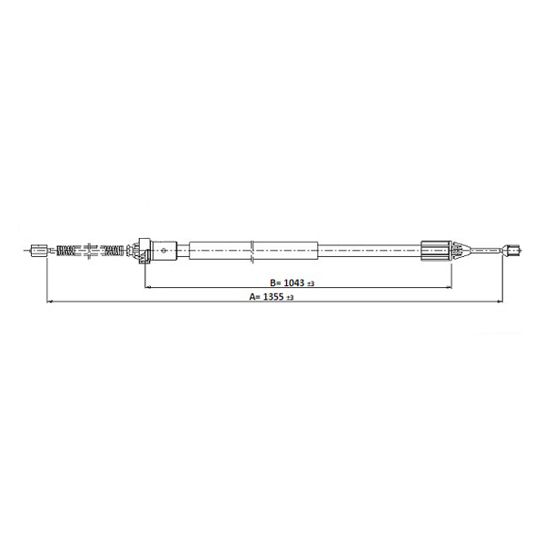 Pagid Right Handr Brake Cable Renault Twingo Ii (07-) *1355/1043mm* *drums* | Euro Car Parts