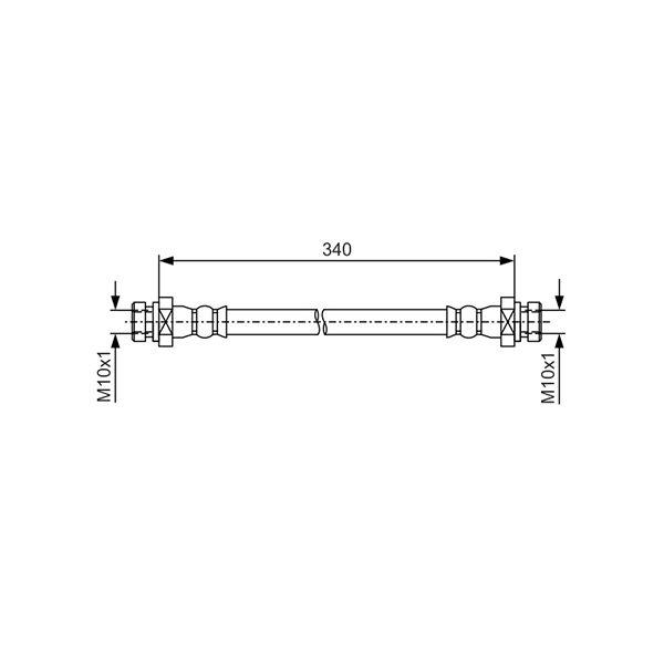 Bosch Brake Hose Mitsubishi L200 Centre 01/04- | Euro Car Parts