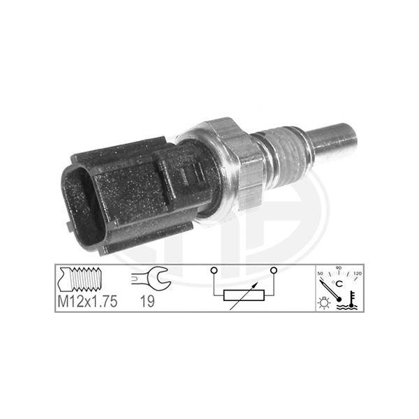 Coolant Temperature Sensor Ford Focus 1.4/1.6 16V 98-04 (Black Plug) | Euro Car Parts