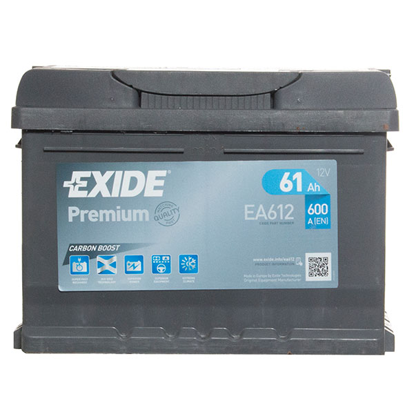 Exide Premium 075 Car Battery (61Ah) - 5 Year Guarantee