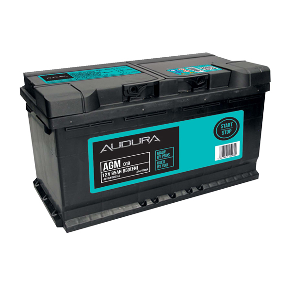 Audura 019 AGM Stop/Start Car Battery - 3 Year Guarantee