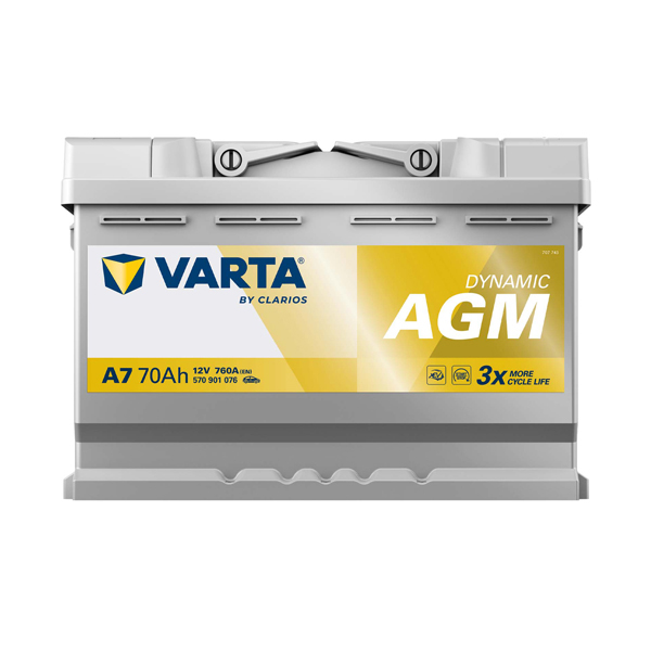 Varta AGM Stop/Start 096 70AH 760CCA Car Battery - 3 Year Guarantee