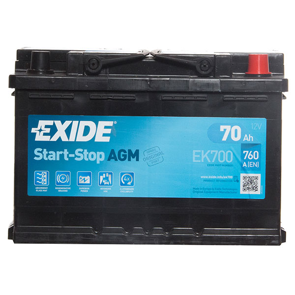 Exide AGM 096 Car Battery (760Cca) - 3 Year Guarantee