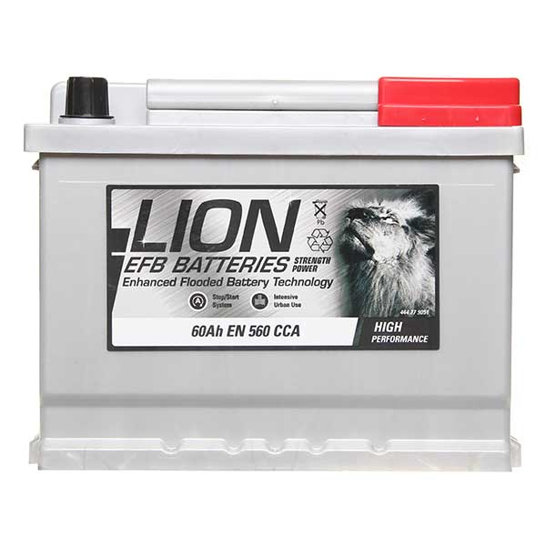 Lion 027 EFB Car Battery - 3 year Guarantee