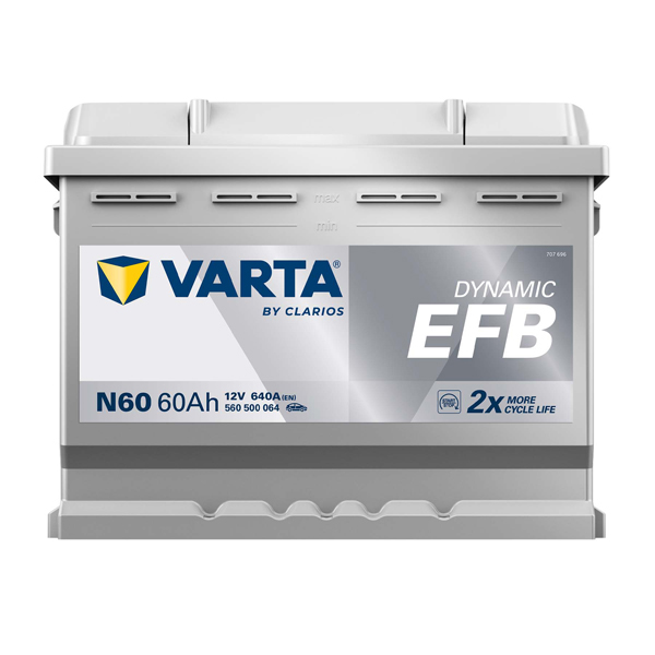 Varta EFB Stop/Start 027 60AH 640CCA Car Battery - 3 Year Guarantee