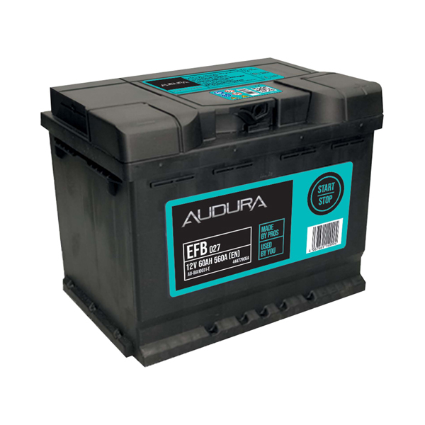 Audura 027 EFB Stop/Start Car Battery - 3 Year Guarantee