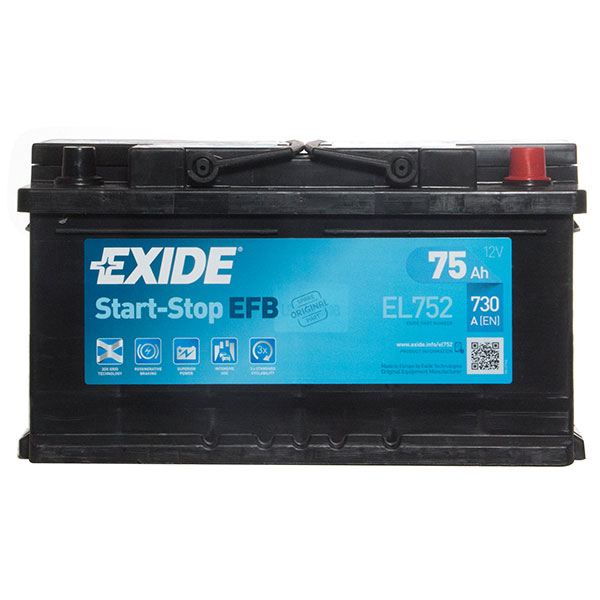 Exide EFB 110 Car Battery (EL752) - 3 year Guarantee