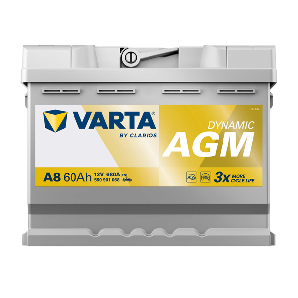 Varta AGM Stop/Start 027 60AH 680 CCA Car Battery - 3 Year Guarantee