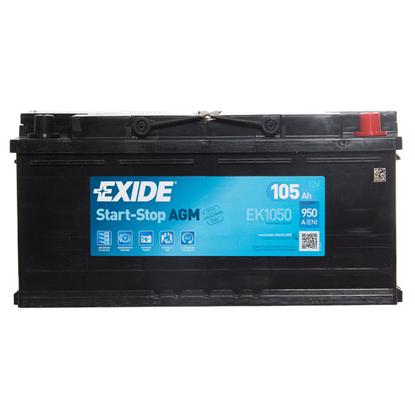 Exide AGM Stop/Start 020 105AH 950CCA Car Battery - 3 Year Guarantee