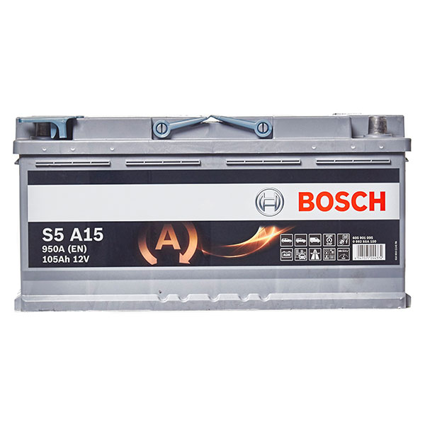 Bosch S5A15 AGM Stop/Start 020 105AH 950CCA Car Battery - 3 Year Guarantee