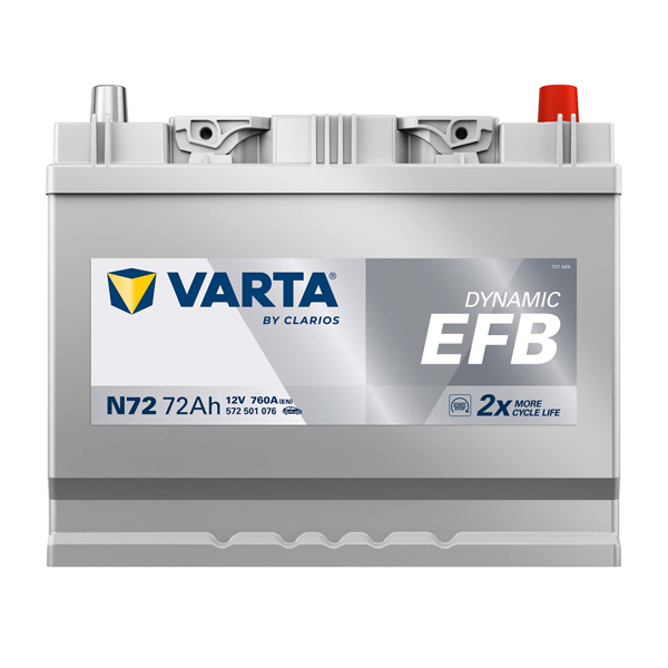 Varta EFB Stop/Start 030 72AH 760CCA Car Battery - 3 Year Guarantee