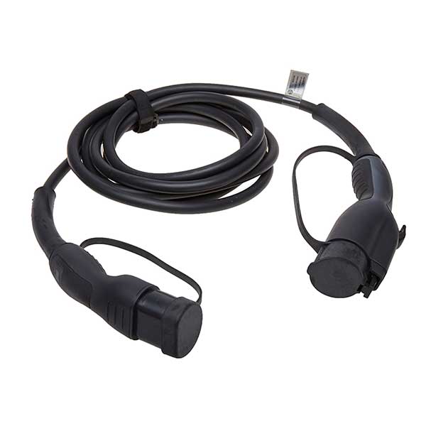 Aftermarket Electric Vehicle Charging Cable Type 1 - Type 2 32A Single Phase 5m Plain Black