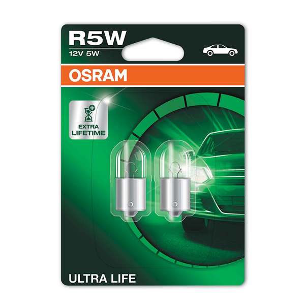 Osram Ultra Life 207 12V R5W 5W BA15S - Twin Pack