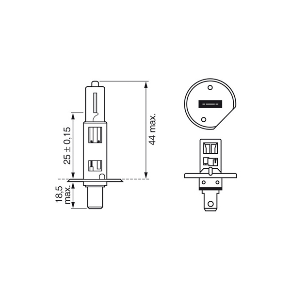 Bosch H1 (448) Single Bulb - 12v 55w 1 Pin