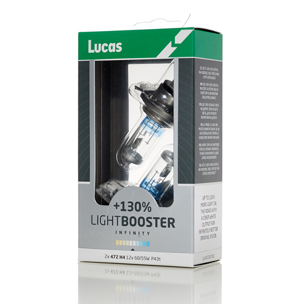 Lucas Light Booster 130% Extra Light H4 Twin Pack