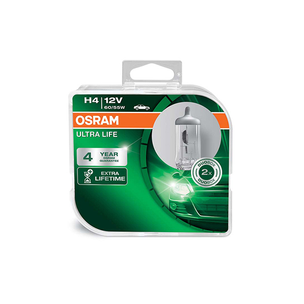 Osram Ultra Life H4 headlight bulb with 4 x longer lifetime (2 bulbs)